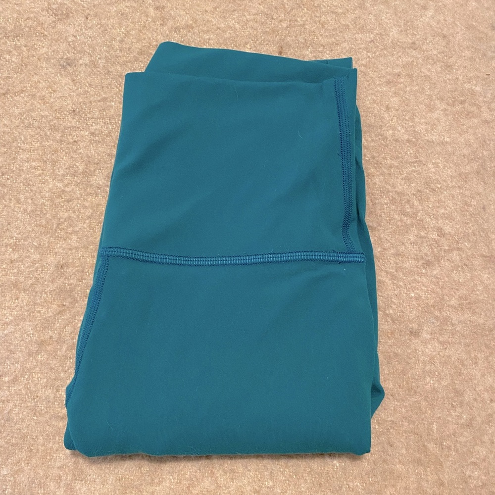 Teal lululemon align size 2 25”